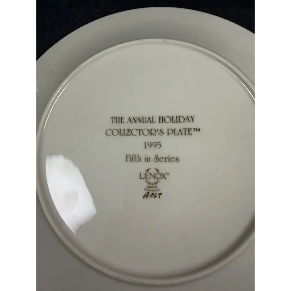 Lenox Holiday Annual Collectors Plate 1995, 5th in Series, 11 1/2